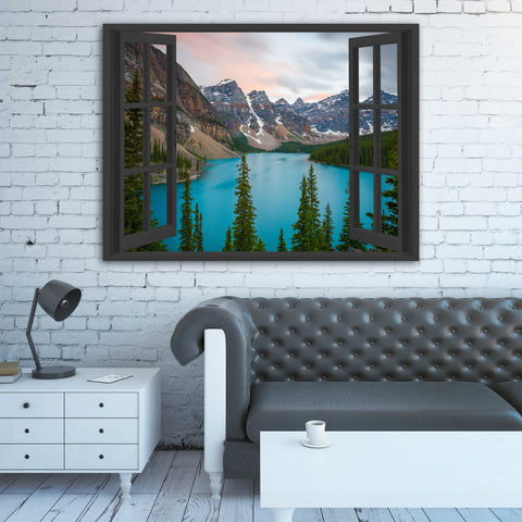 My Mountain Lake Magic Windows Framed Poster - Planet Wall Art