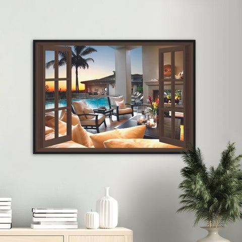 My Luxury Pool Magic Windows Framed Poster - Planet Wall Art