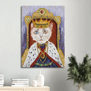 King Cat Canvas Print - Planet Wall Art