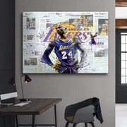 Kobe Lakers Pop Art Canvas Print - Planet Wall Art