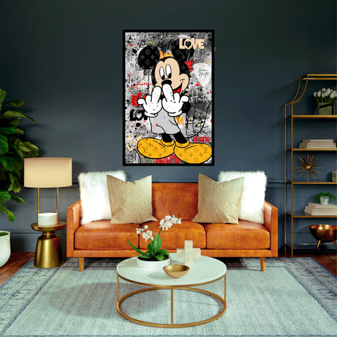 Mickey Punked Pop Art Framed Poster - Planet Wall Art