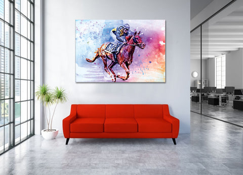 Watercolor Polo Canvas Print