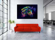 Rainbow Zebra Canvas Print - Planet Wall Art