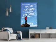 No Stopping Until Done Motivational Framed Poster - Planet Wall Art