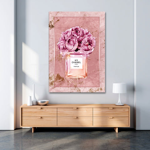 Parfum Flower No. 5 Pop Art Canvas Print - Planet Wall Art