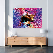 Bitcoin Bull Canvas Print - Planet Wall Art