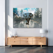 Mountain Elephant Canvas Print - Planet Wall Art