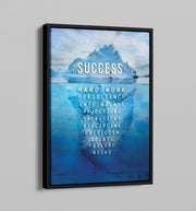 Success Iceberg Motivational Framed Poster - Planet Wall Art