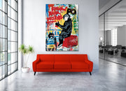 Graffiti Monkey Pop Art Canvas Print - Planet Wall Art