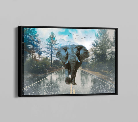 Mountain Elephant Framed Poster - Planet Wall Art