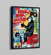 Graffiti Monkey Pop Art Framed Poster - Planet Wall Art