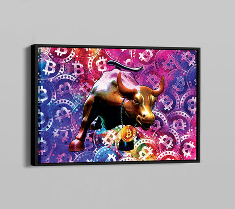 Bitcoin Bull Framed Poster - Planet Wall Art