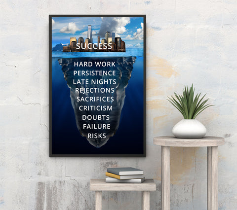 Success City Iceberg Premium Matte Paper Motivational Poster