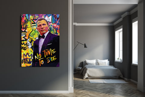 Graffiti Bond Pop Art Canvas Print