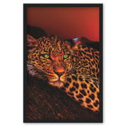 Lounging Leopard Framed Poster - Planet Wall Art