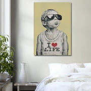 Boy Loves Life Pop Art Canvas Print - Planet Wall Art