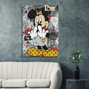 Mickey Punked Pop Art Canvas Print - Planet Wall Art