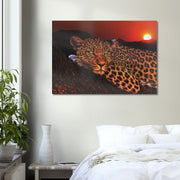 Lounging Leopard Canvas Print - Planet Wall Art