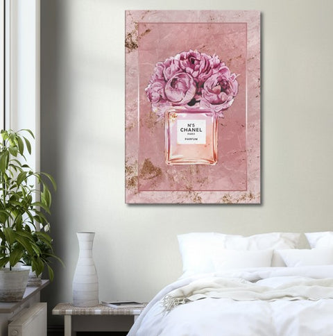 Parfum Flower No. 5 Pop Art Canvas Print - Planet Wall Art