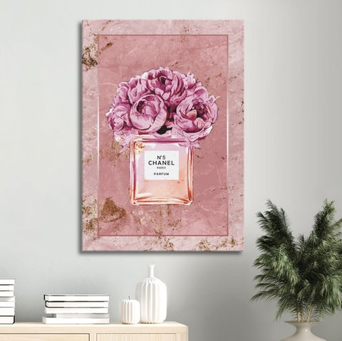 Parfum Flower No. 5 Pop Art Canvas Print - Planet Wall Art