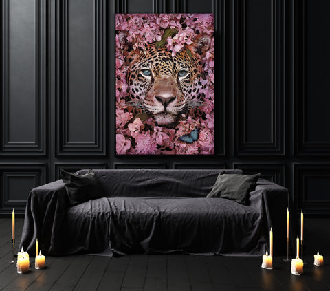 Blooming Leopard Canvas Print