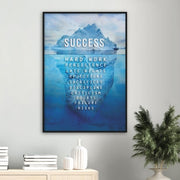 Success Iceberg Motivational Framed Poster - Planet Wall Art