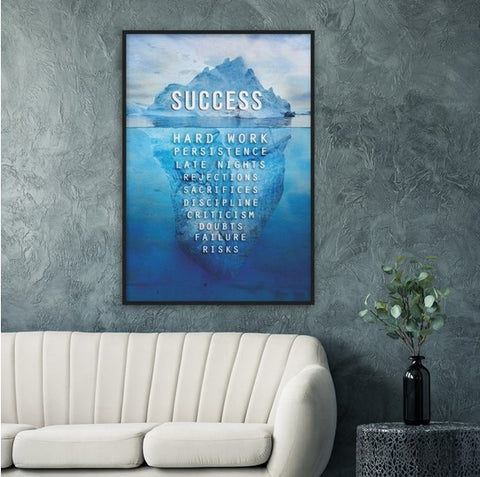 Success Iceberg Premium Matte Paper Motivational Poster