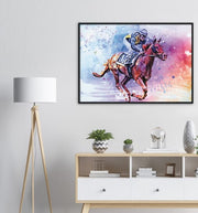 Watercolor Polo Framed Poster - Planet Wall Art