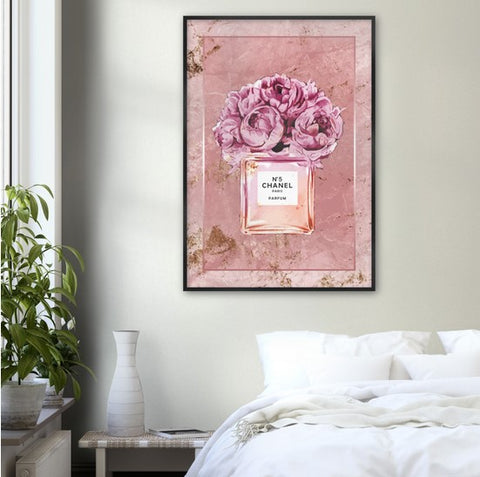 Parfum Flower No. 5 Pop Art Framed Poster - Planet Wall Art