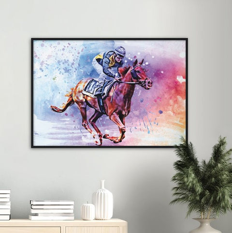 Watercolor Polo Framed Poster - Planet Wall Art