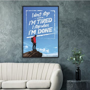 No Stopping Until Done Motivational Framed Poster - Planet Wall Art