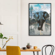 Mountain Elephant Framed Poster - Planet Wall Art