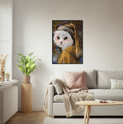 Monastery Cat Wooden Framed Poster