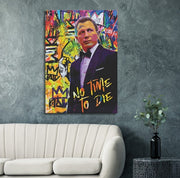 Graffiti Bond Pop Art Canvas Print