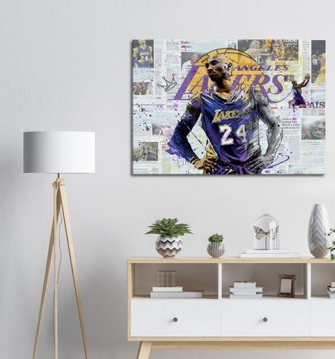 Kobe Lakers Pop Art Canvas Print - Planet Wall Art