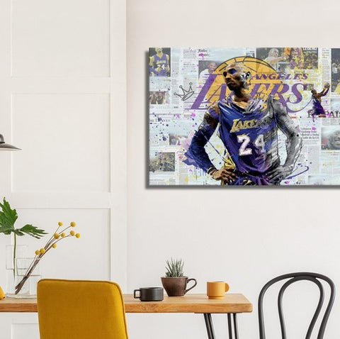 Kobe Lakers Pop Art Canvas Print - Planet Wall Art