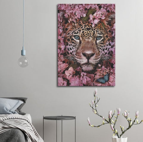 Blooming Leopard Canvas Print