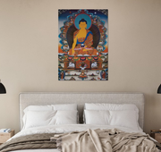 Peaceful Buddha Tibetan Thangka Premium Matte Paper Poster