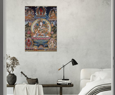 Ring of 6 Tibetan Thangka Premium Matte Paper Poster