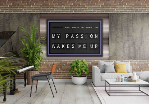 My Passion Wakes Me Up Motivational Framed Poster - Planet Wall Art