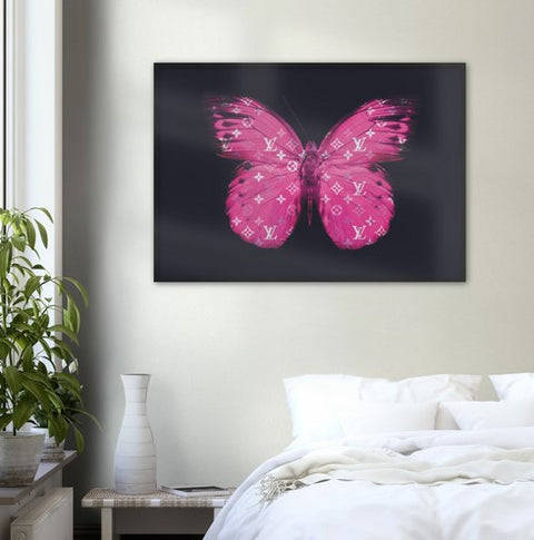 Pink Louis Moth Pop Art Framed Poster - Planet Wall Art