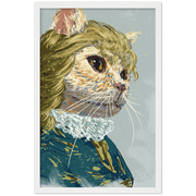 Elizabethan Cat Wooden Framed Poster