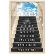 Staircase To Success Motivational Framed Poster - Planet Wall Art