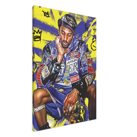 Graffiti Kobe Pop Art Canvas Print