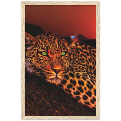 Lounging Leopard Framed Poster - Planet Wall Art