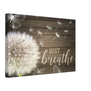 Just Breathe Motivational Canvas Print - Planet Wall Art