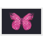 Pink Louis Moth Pop Art Framed Poster - Planet Wall Art