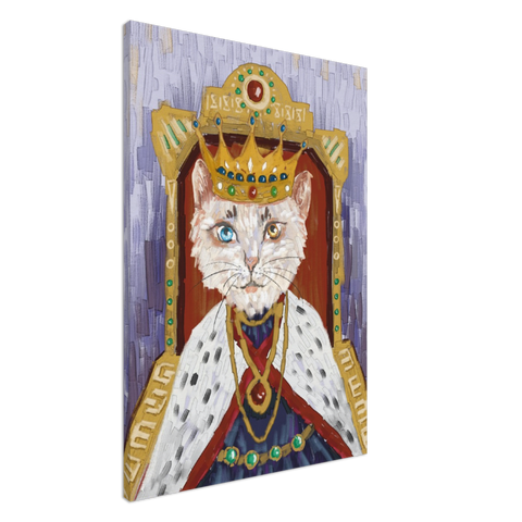 King Cat Canvas Print - Planet Wall Art