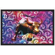 Bitcoin Bull Framed Poster - Planet Wall Art