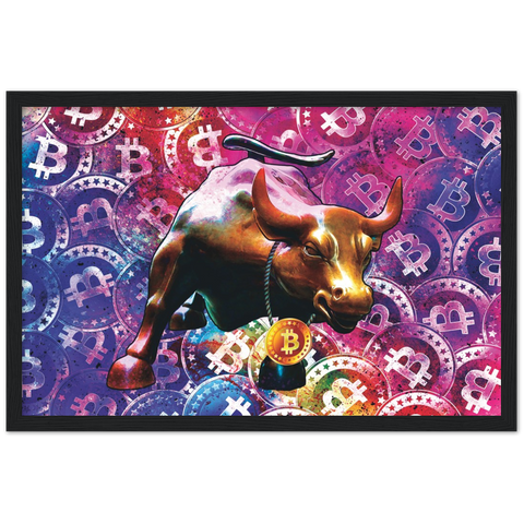 Bitcoin Bull Framed Poster - Planet Wall Art